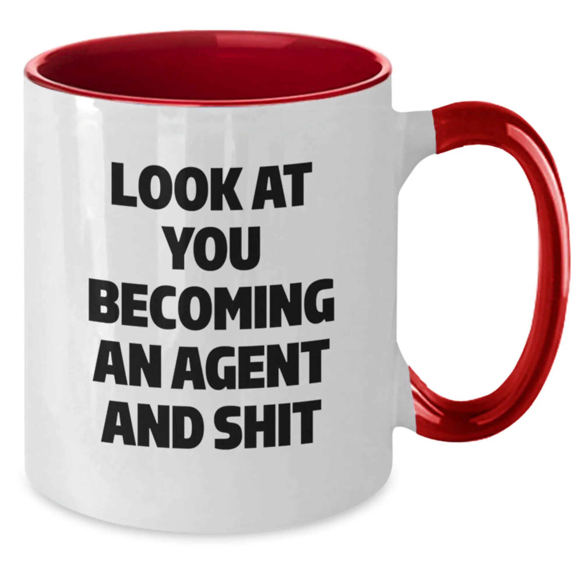 Witty Agent Two Tone Coffee Mug for Friends Birthday Gift - Additional