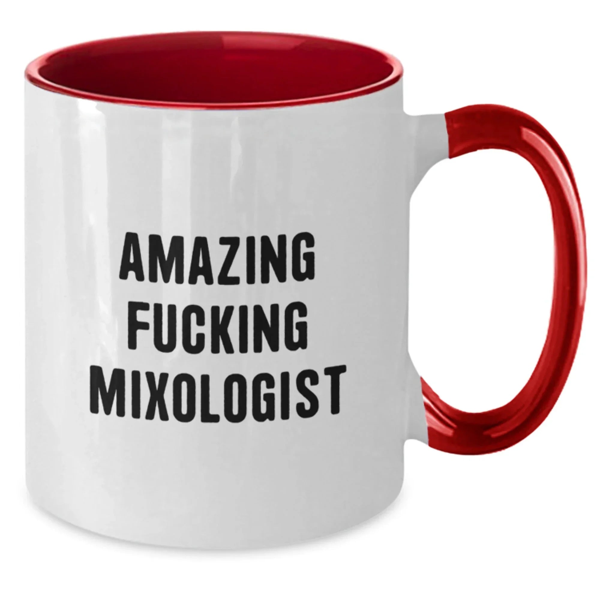 Funny Mixologist Gifts from Friends - Unique Two Tone Coffee Mugs for Christmas - Amazing F--king Mixologist Quote
