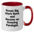Inspirational Paralegal Birthday Unique Gifts from Friends to Become Amazing - Two Tone Coffee Mug