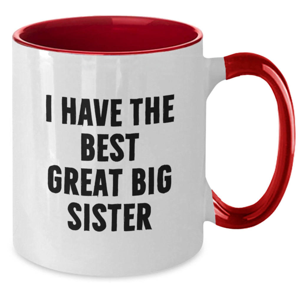 Two Tone Coffee Mug Gift I Have The Best Great Big Sister Idea - Additional