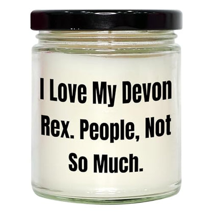 Devon Rex Cat Lover's 9oz Vanilla Soy Candle, Funny Quote Gifts from Men to Women Friends Family on Valentine's, Unique Devon Rex Cat Gifts - Mallard Moon Gift Shop