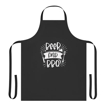 Beer and BBQ Black Apron - Mallard Moon Gift Shop