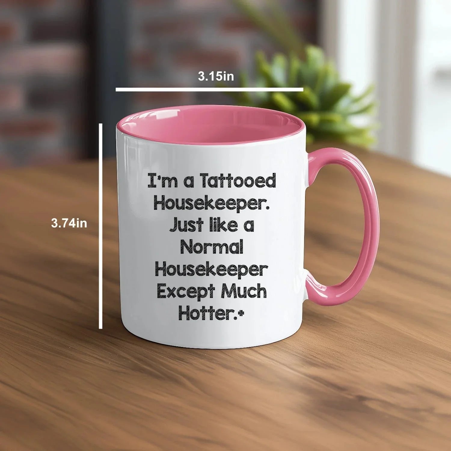 Funny Housekeeper Gifts for Housekeeper Friends, Christmas Unique Gifts from Friends, Two Tone Coffee Mug I'm A Tattooed Housekeeper Design