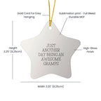 Funny Gramps Gifts from Men, Funny Gramps Star Ornament for Christmas Unique Gifts, Inspiring Quote for Grandpa's Home Decor