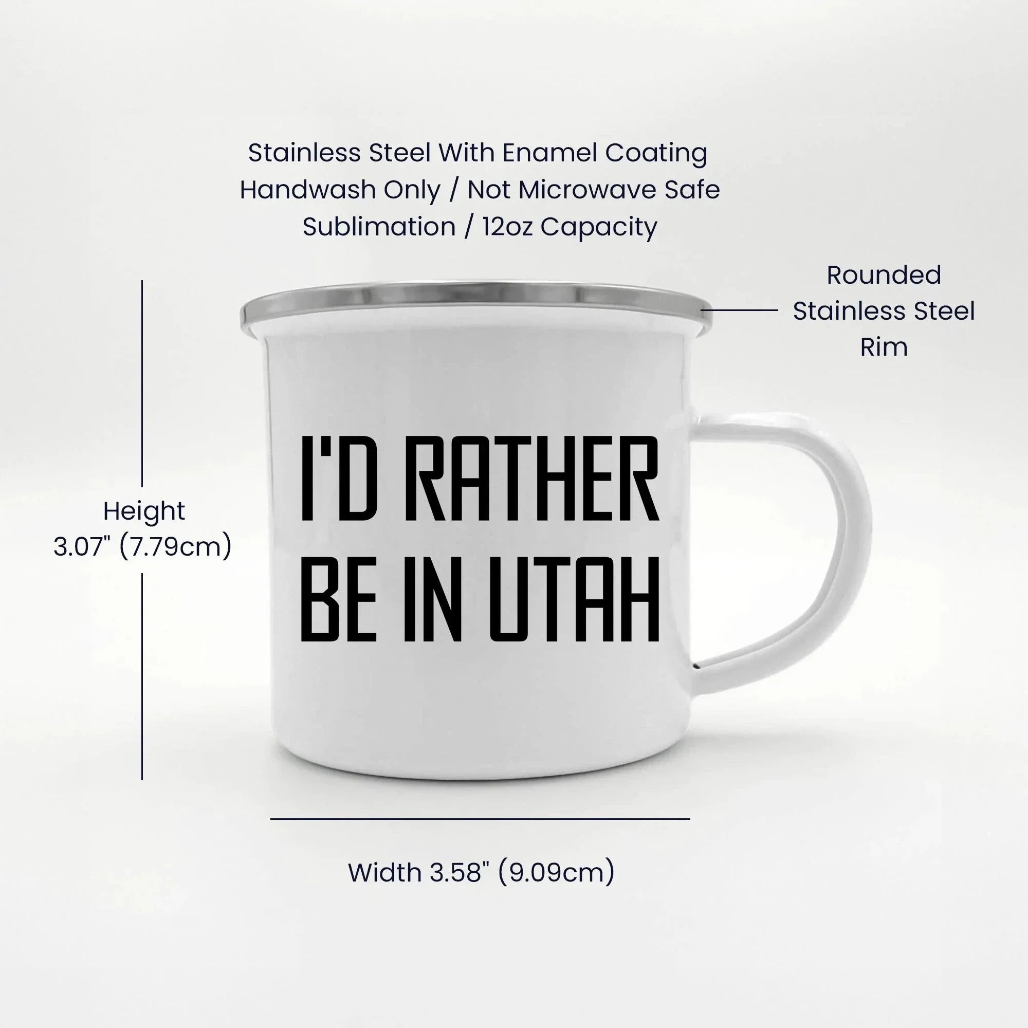Utah Camping Mug, I'd Rather Be In Utah, Funny Quote, Mother's Day Unique Gift for Women, Gifts from Friends