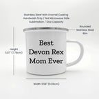 Devon Rex Cat Camping Mug Gifts from Mom - Best Devon Rex Mom Ever, Birthday Unique Gifts for Devon Rex Cat Lovers, Fun Camping Mug for Friends and Family