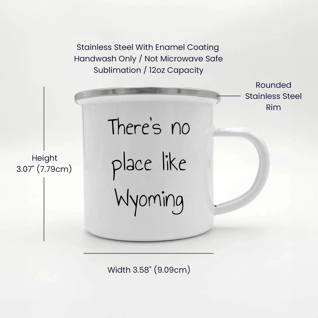 Wyoming Love Camping Mug - There's No Place Like Wyoming