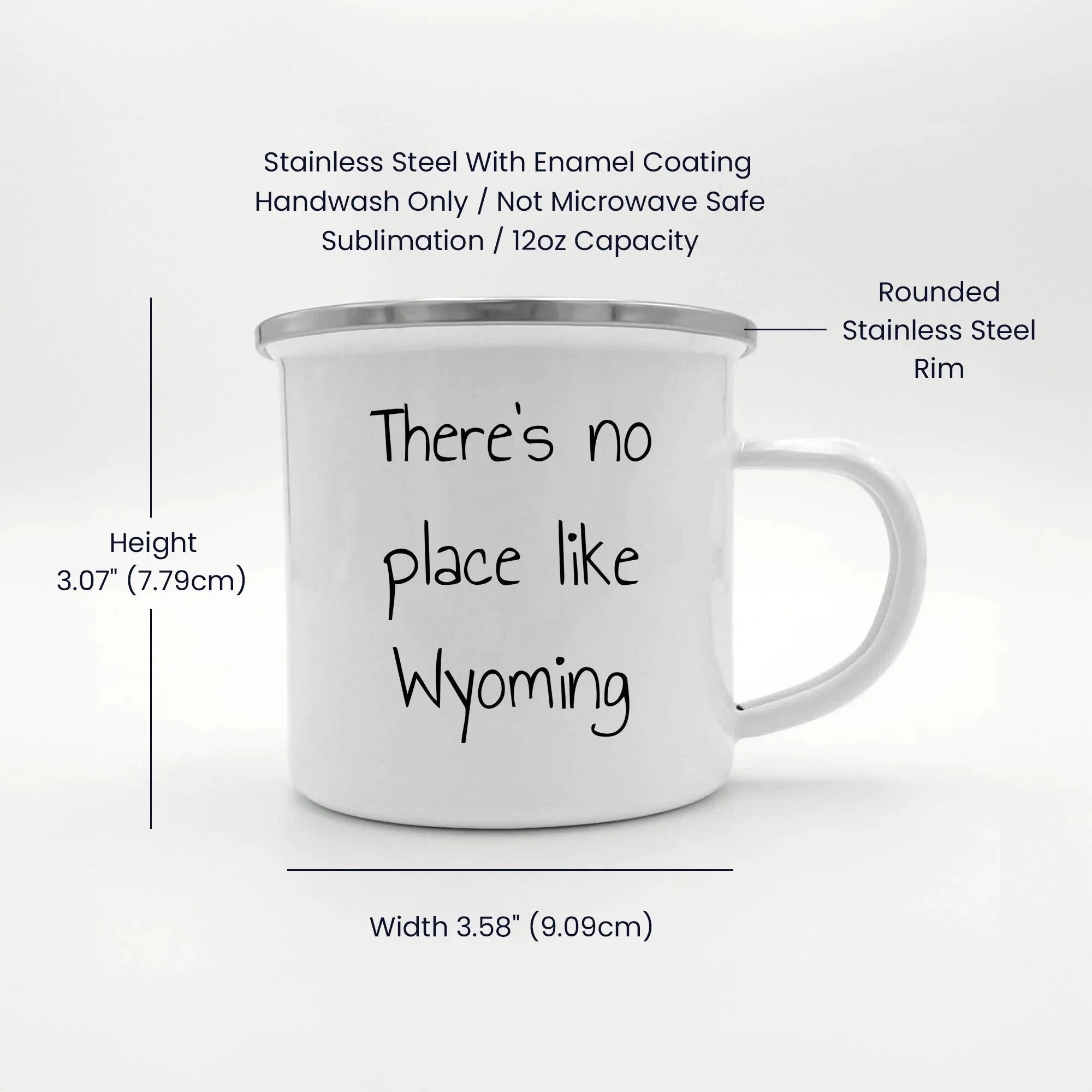 Wyoming Love Camping Mug - There's No Place Like Wyoming