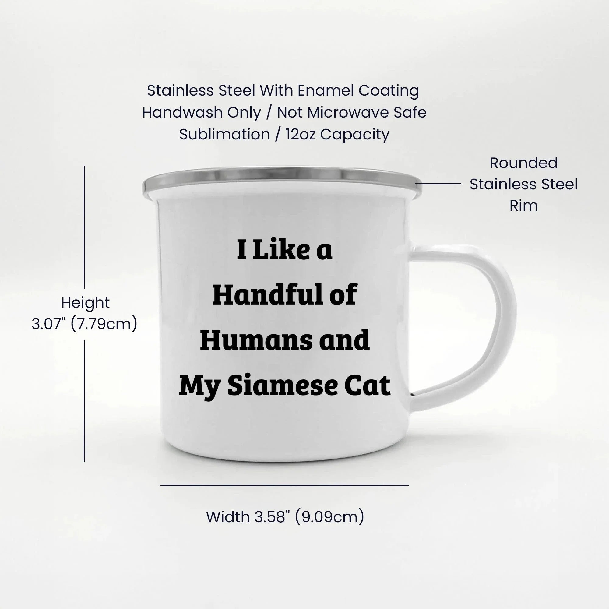 Siamese Cat Lover Camping Mug, Funny Quote Gifts from Friends and Family for Christmas Unique Presents for Siamese Cat Owners