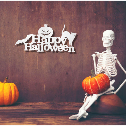 Happy Halloween Indoor Outdoor Steel Wall Sign - Mallard Moon Gift Shop