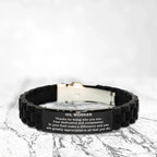 Oil Worker Glidelock Bracelet – Engraved Black Stainless Steel and Silicone Wristband Gift for Oil Workers – Appreciation Gift for Him or Her