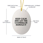 Cute Counselor Oval Ornament Gifts from Family for Counselor Christmas Unique
