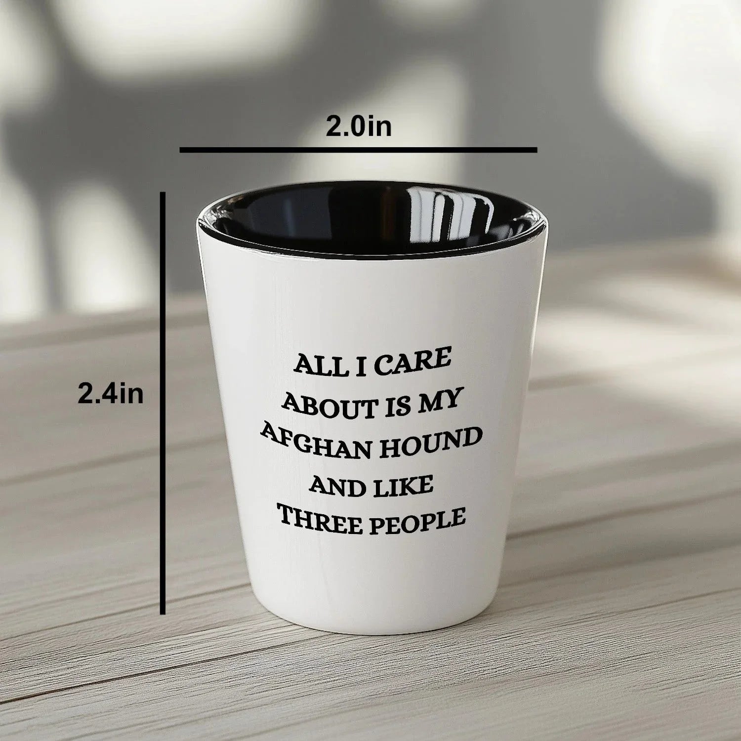 Afghan Hound Dog Lovers Unique Gift Shot Glass, All I Care About Are My Afghan Hound Dog, Funny Quote for Christmas, White Ceramic, 1.5oz, Microwave and Dishwasher Safe, Gifts from Men to Friends