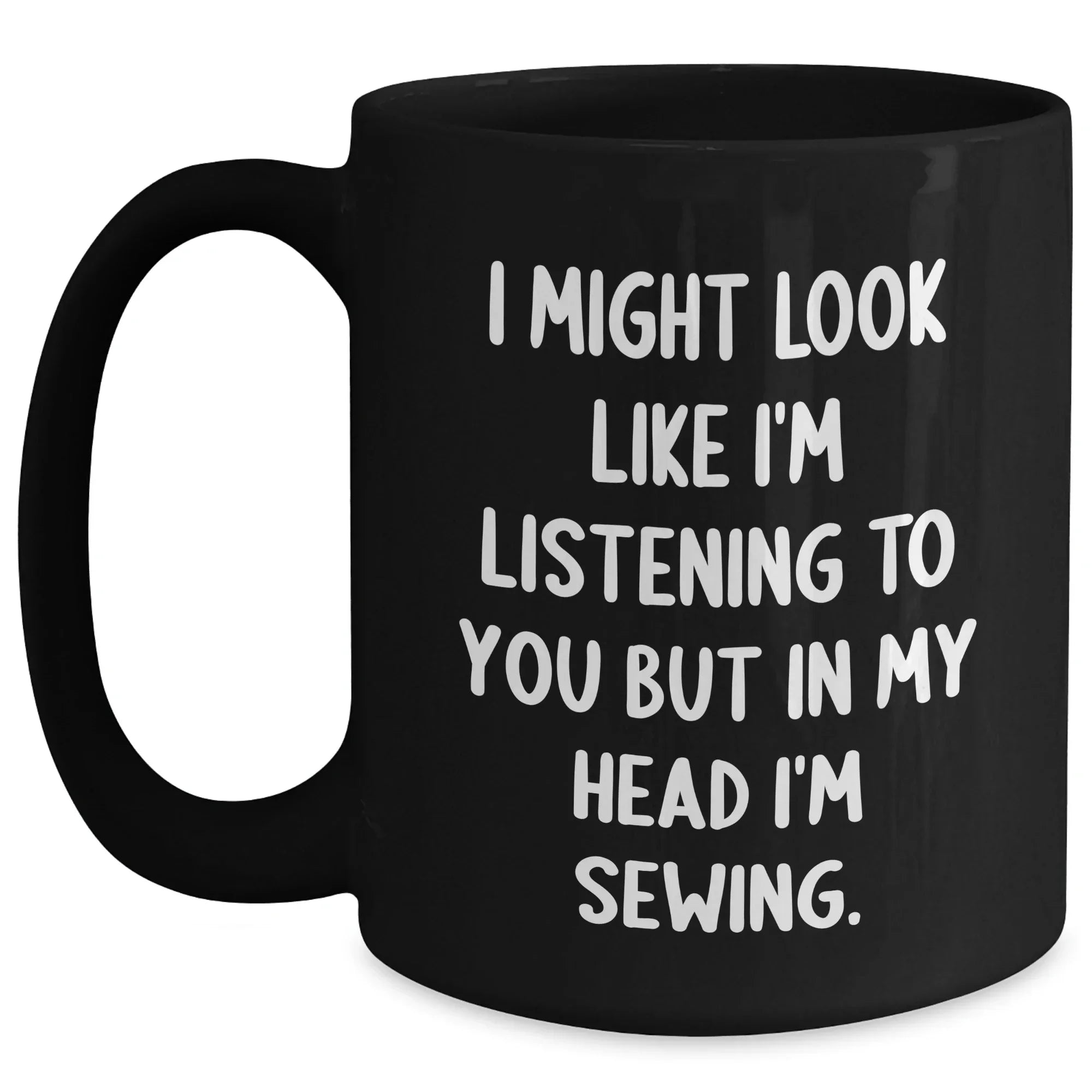 Sewing Enthusiast Gifts for Men | Funny Black Coffee Mug for Father's Day from Friends, Unique Sewing Themed Mug, Sewing is My Escape