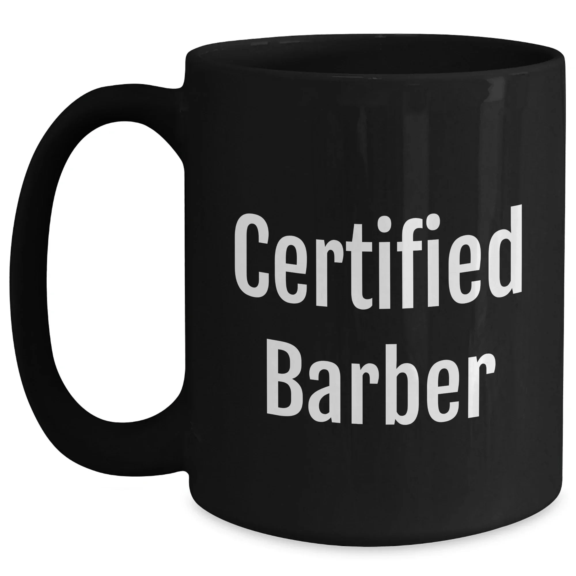 Funny Gifts from Friends for Certified Barbers - 'You're the Cut!' Black Coffee Mug for Father's Day