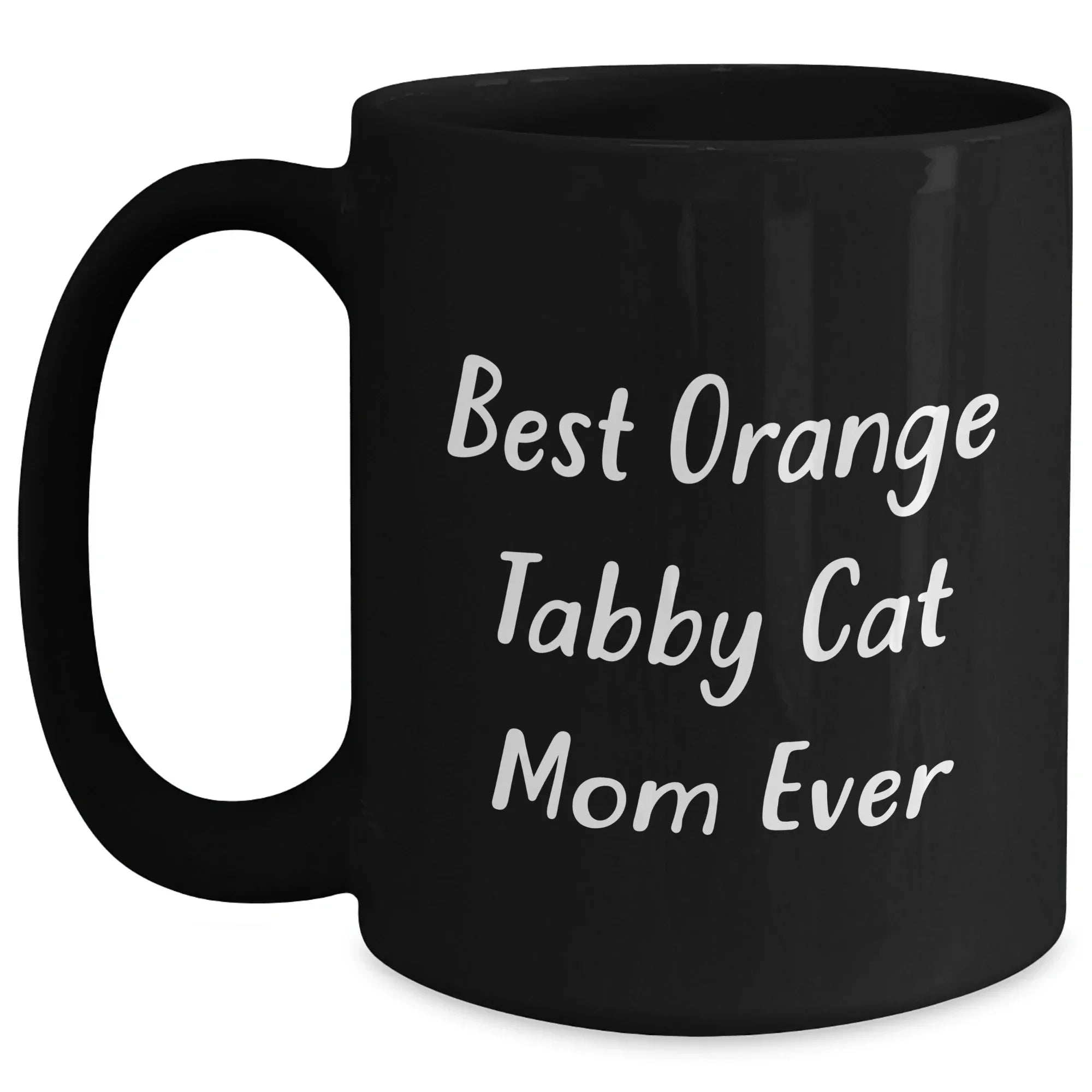 Funny Orange Tabby Cat Mom Gifts from Men, Gifts for Orange Tabby Cat Lovers, Black Coffee Mug for Father's Day