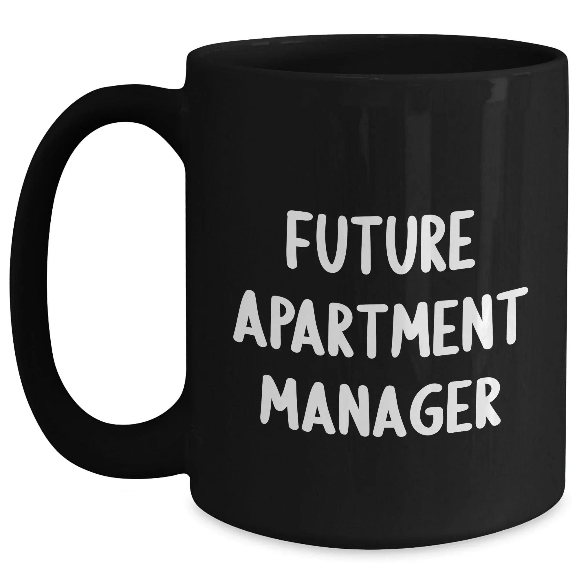 Funny Apartment Manager Gifts from Friends, Gifts for Future Apartment Manager, Black Coffee Mug for Mother's Day