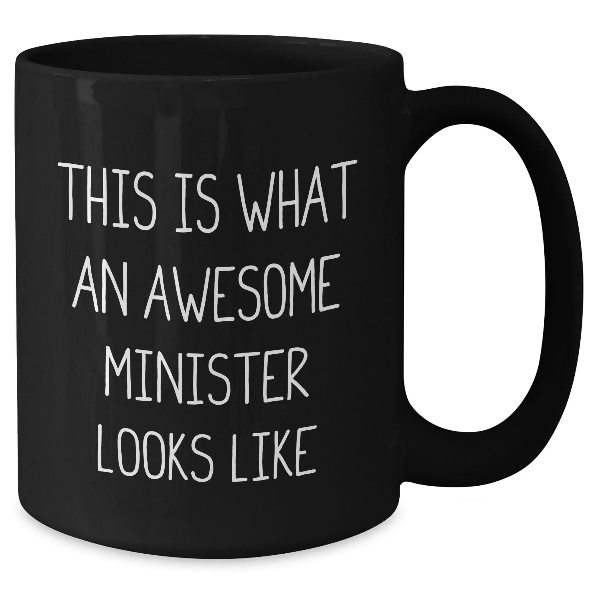Funny Minister Gifts, This Is What An Awesome Minister Looks Like, Black Coffee Mug, Father's Day Unique Gifts from Family to Minister