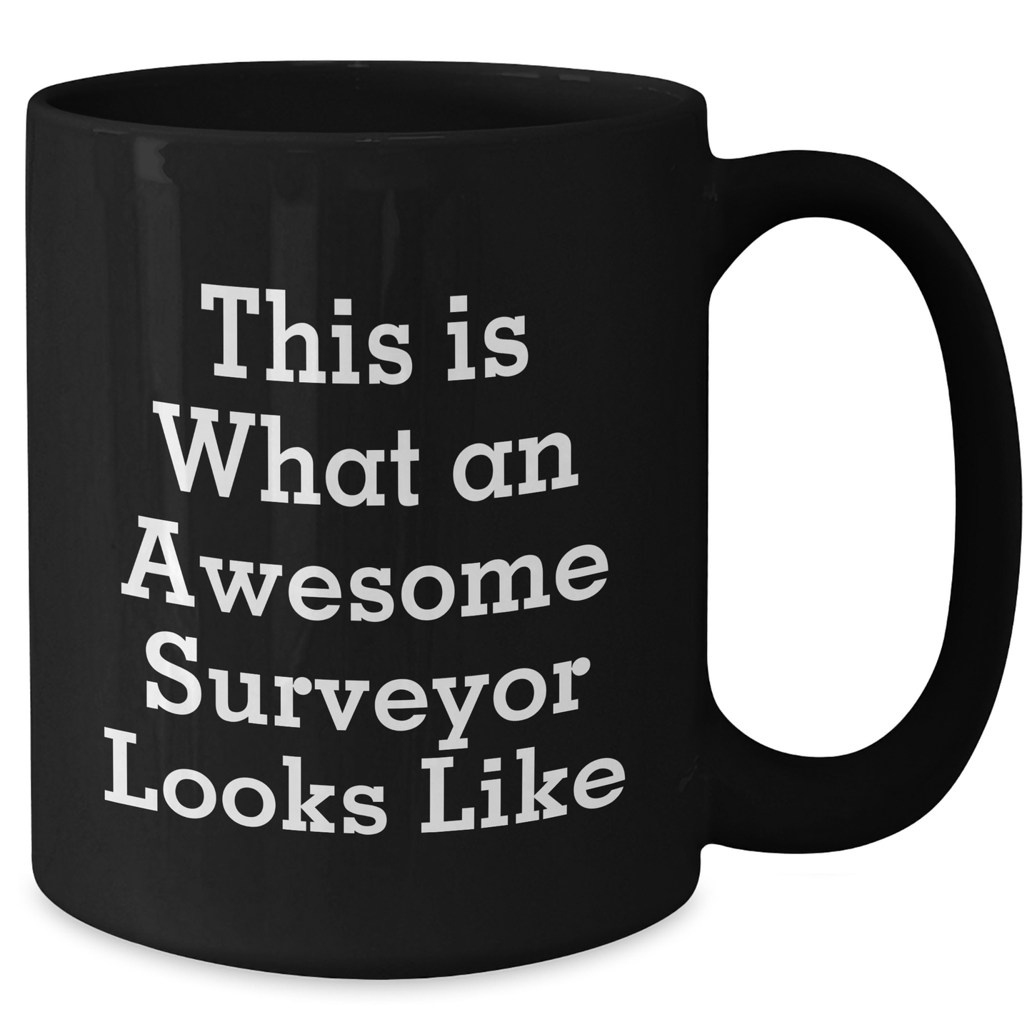 Surveyor Gifts for Mom's Awesome Day - Funny Quote Black Coffee Mug, Gifts from Family or Friends, 11oz or 15oz, Microwave and Dishwasher Safe - Additional