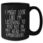Funny Embroidery Quote Coffee Mug Gifts for Dad's Special Day - Black 11oz or 15oz