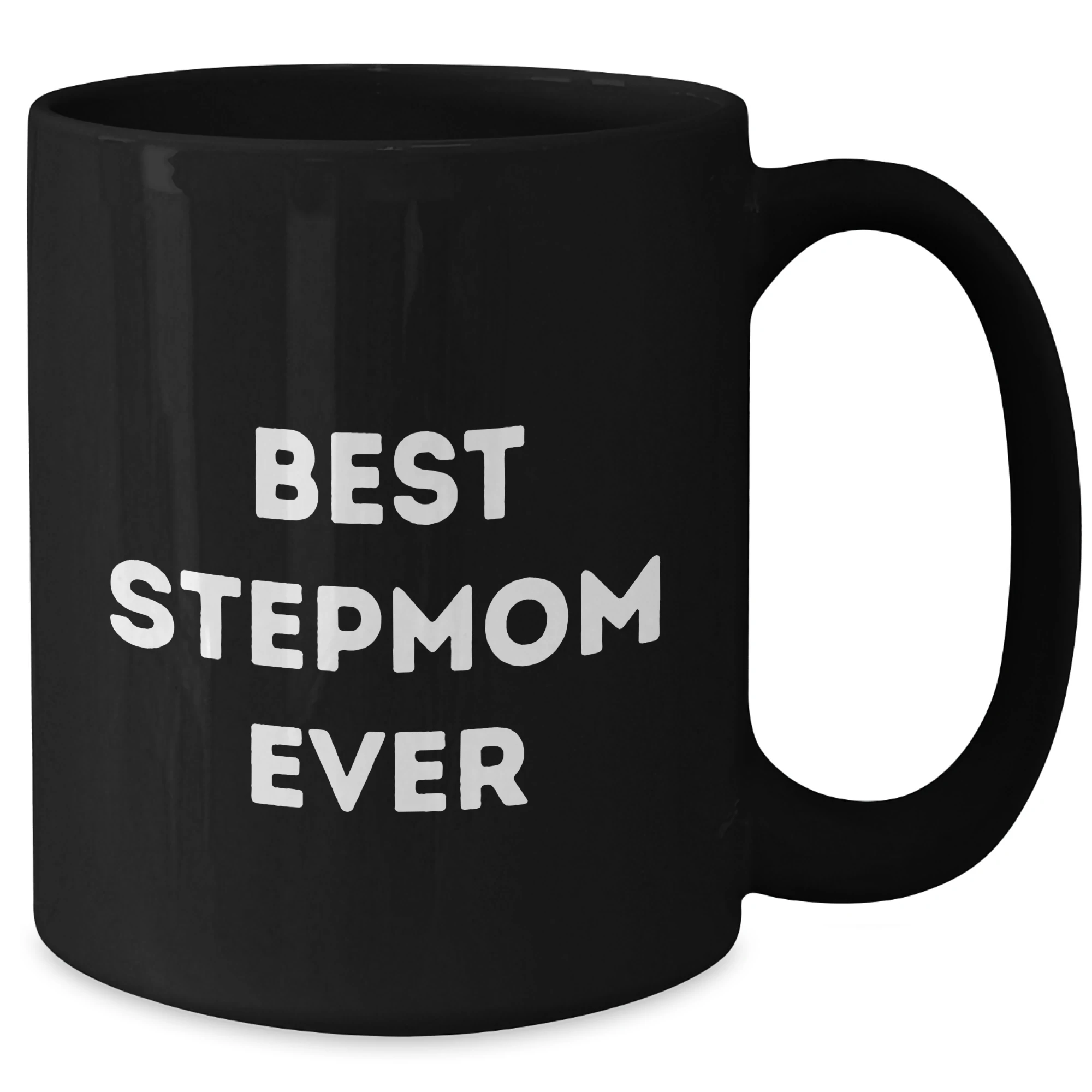 Funny Stepmom Quotes, Best Stepmom Ever Gifts from Friends, Black Coffee Mug for Stepmom on Father's Day, Gifts for Stepmom