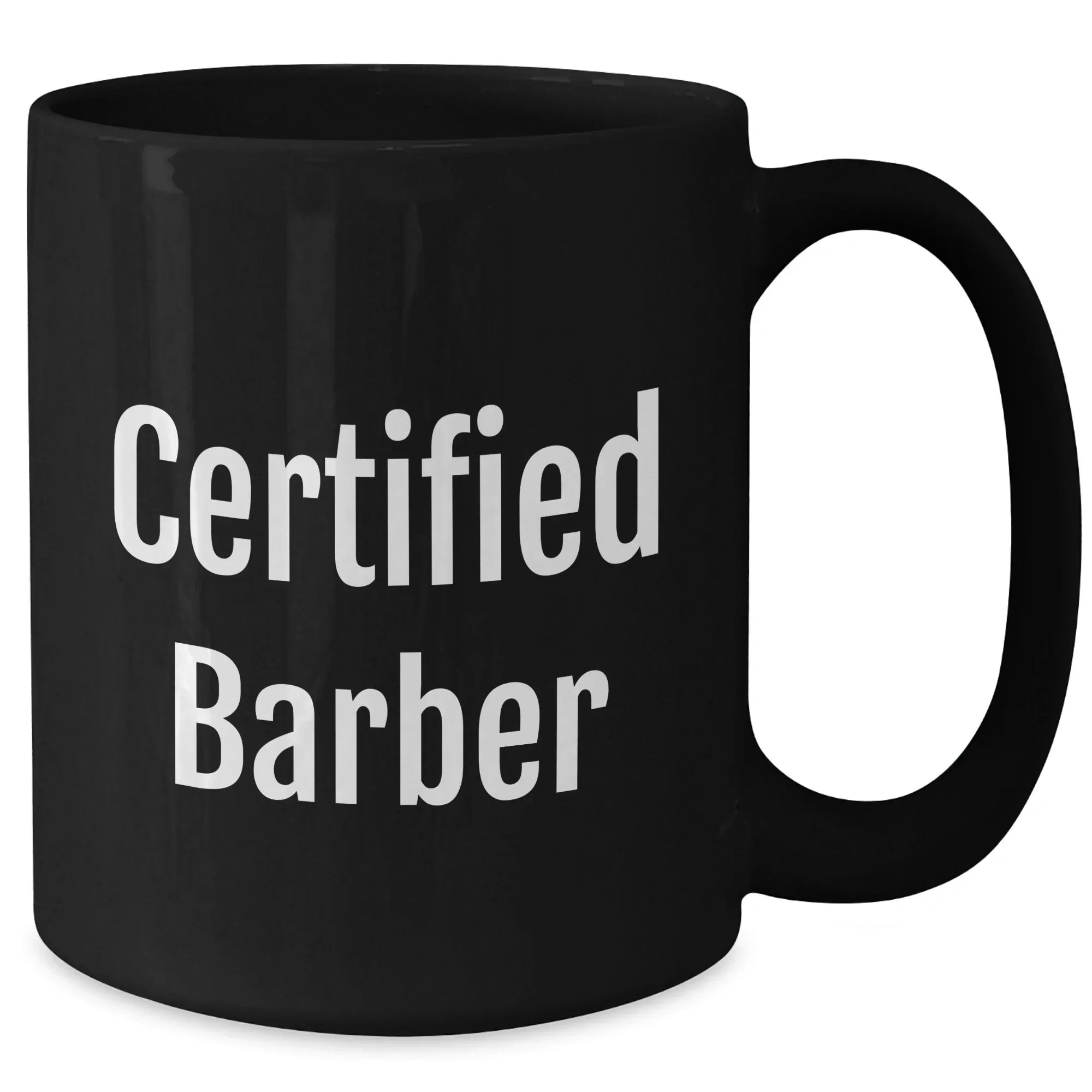 Funny Gifts from Friends for Certified Barbers - 'You're the Cut!' Black Coffee Mug for Father's Day