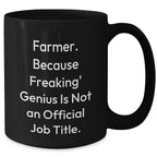 Farmer Gifts, Funny Inspirational Quote Black Coffee Mug, Gifts from Friends for Graduation