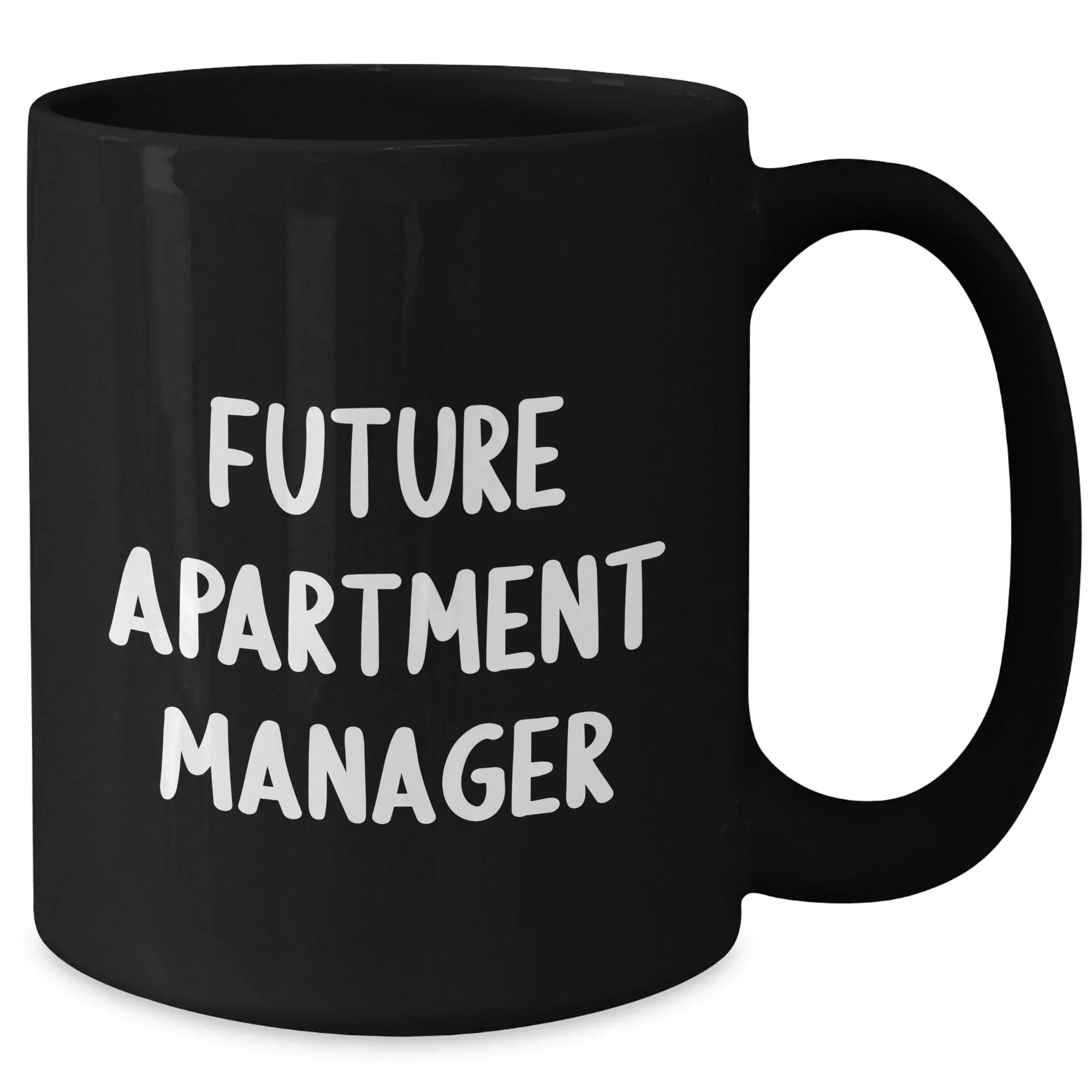 Funny Apartment Manager Gifts from Friends, Gifts for Future Apartment Manager, Black Coffee Mug for Mother's Day