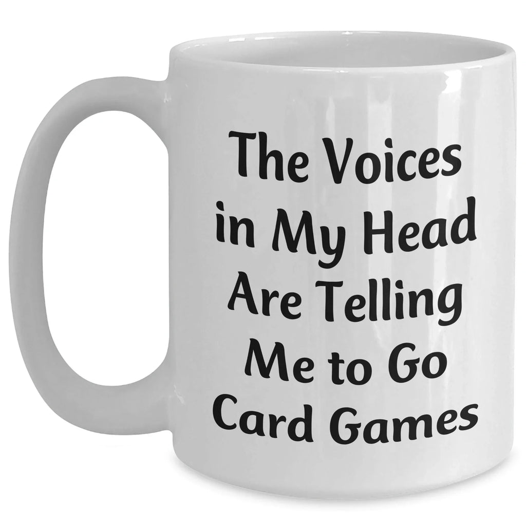 Funny Card Games Mugs for Dad's Special Day, Gifts from Men to Card Games Lovers, Unique White Coffee Mugs with Inspirational Quote