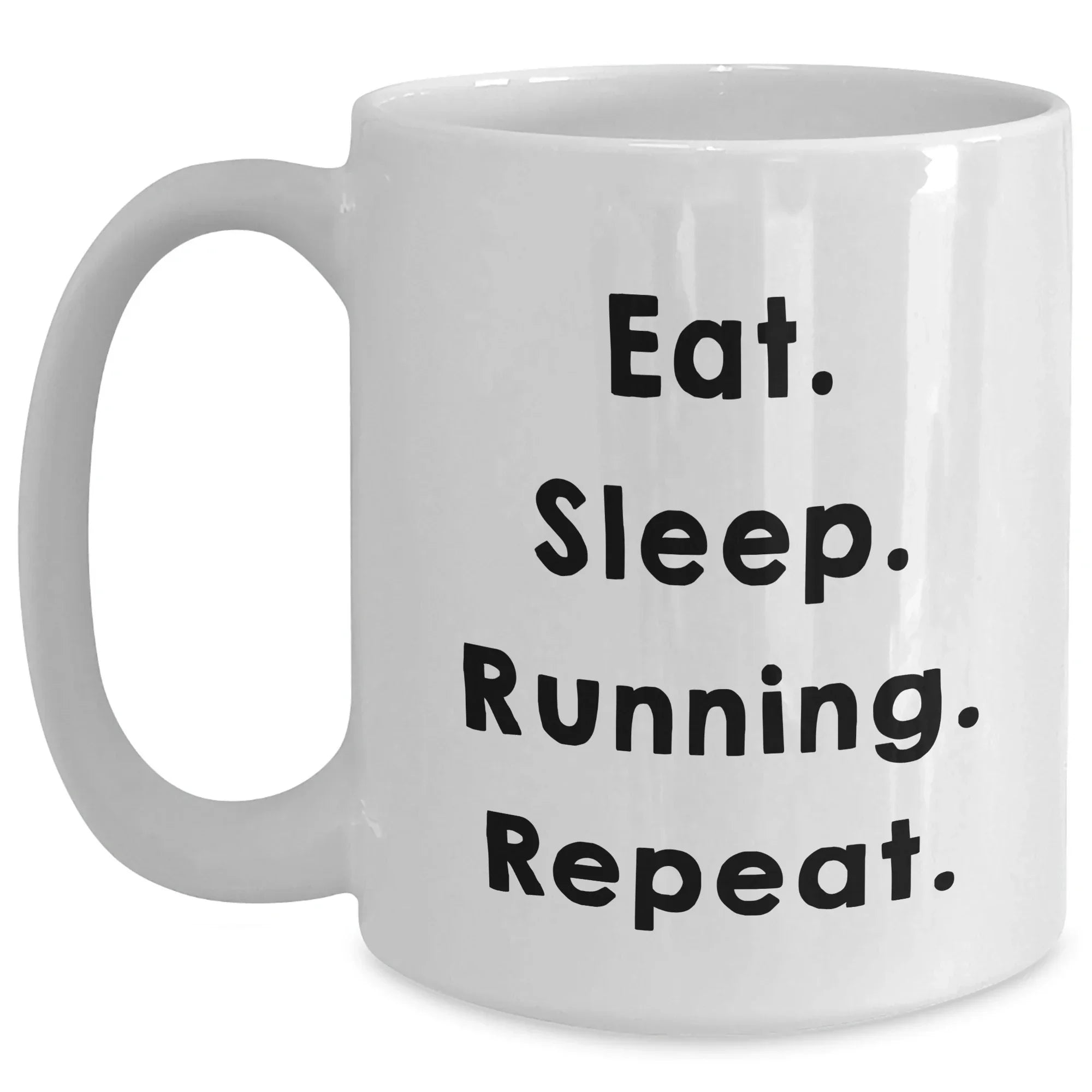 Funny Running Gifts for Dad's Funny Running Quote White Coffee Mug, Gifts from Family to Dad on Father's Day