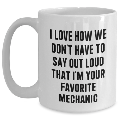 Funny Mechanic Gifts from Friends for Favorite Mechanic - White Coffee Mug, Graduation Unique Gifts - Main