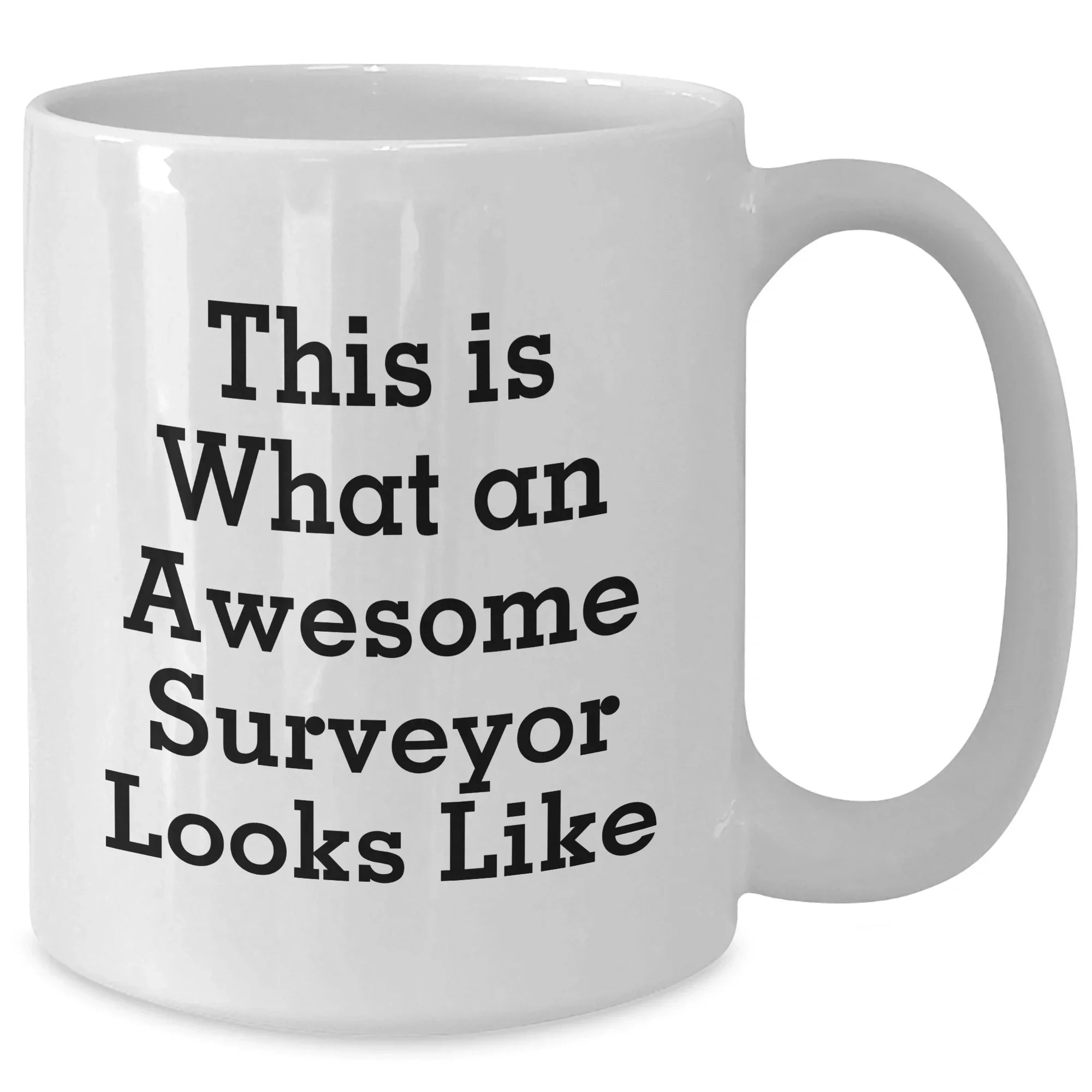 Funny Surveyor Gifts, White Coffee Mug for Surveyor Enthusiasts, Mother's Day Unique Gifts from Family, Surveys for Surveyor's Mom