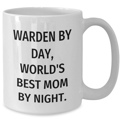 Warden Humor White Coffee Mug, Funny Gifts from Family, Friends, Coworkers for Warden, Unique Father's Day Unique Gifts - Additional