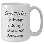 Funny Postmaster Quote White Coffee Mug Gifts from Friends for Father's Day