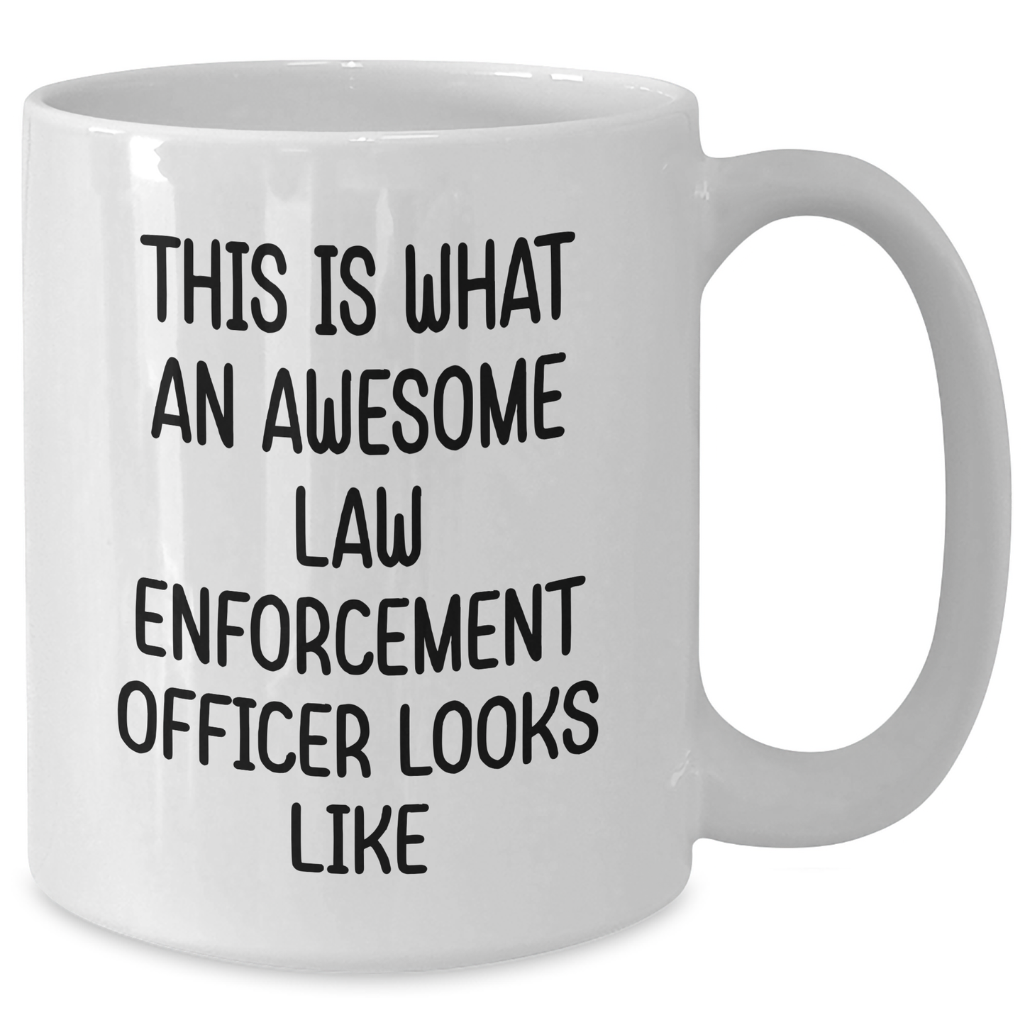 Funny Law Enforcement Officer Gifts, White Coffee Mug for Dad, This Is What An Awesome Law Enforcement Officer Looks Like, From Family, For Father's Day - Additional