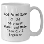 Funny Civil Engineer Gifts from Men to Friends, Unique White Coffee Mug for Graduation