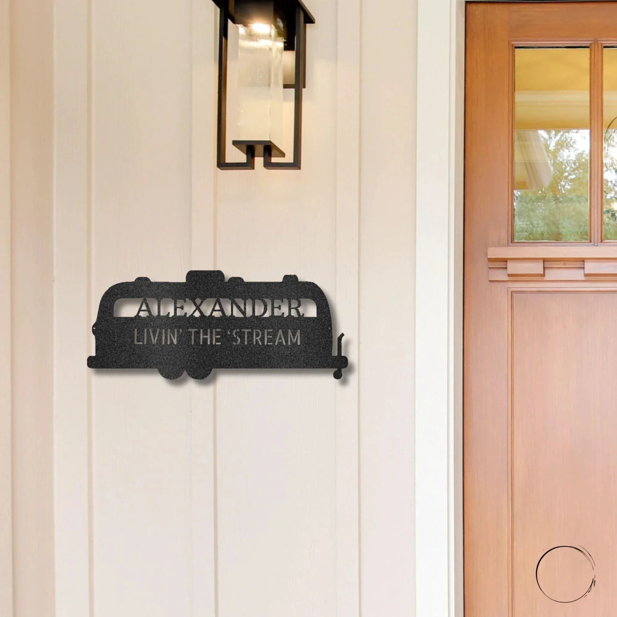 Airstream RV Custom Text Monogram Wall Sign Metal Art