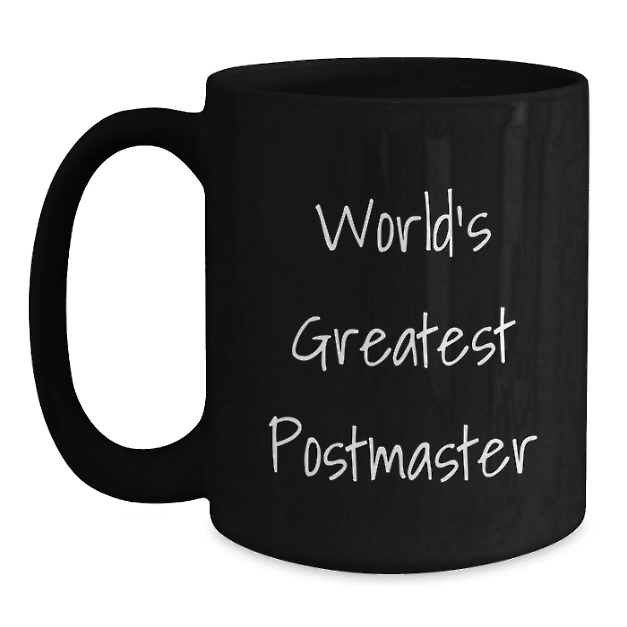 Funny Gifts from Men to Postmaster, World's Greatest Postmaster Black Coffee Mug Valentine's Unique - Main