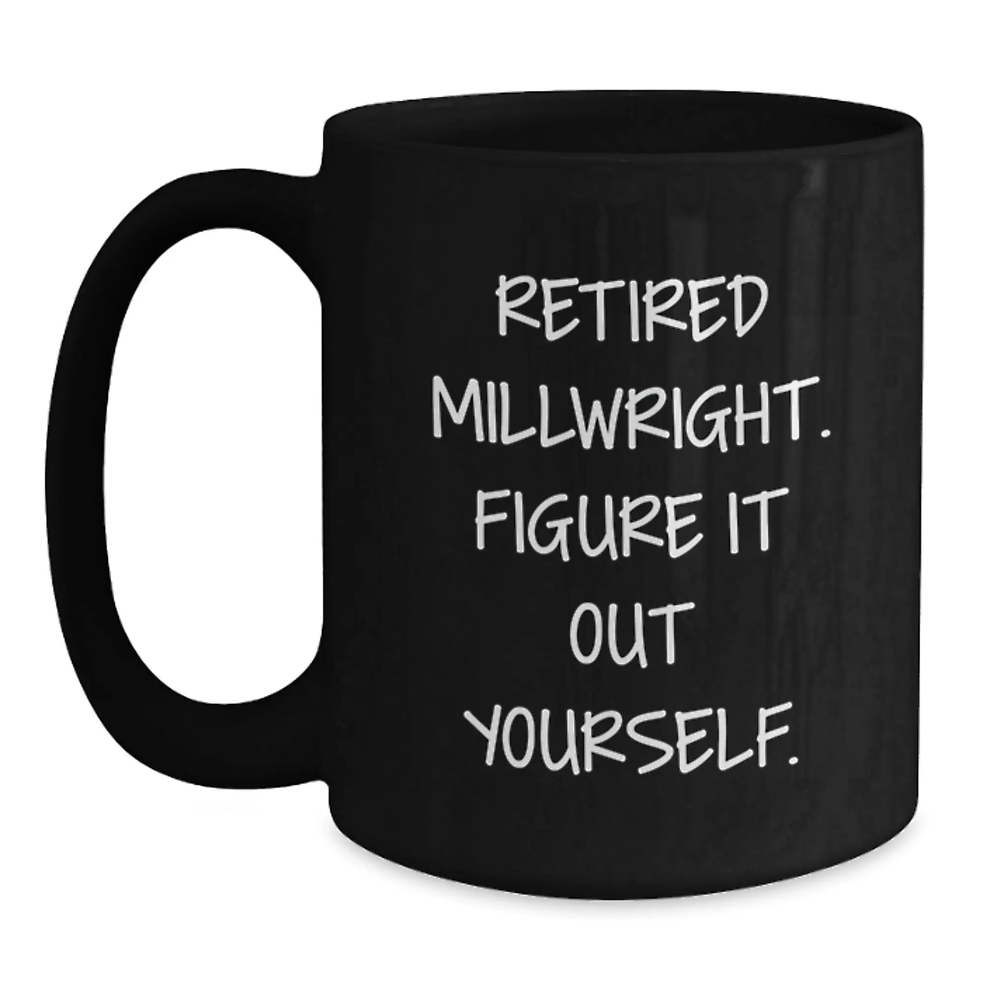 Gifts from Friends for Millwrights, Funny Millwright Coffee Mug, Inspirational Quotes for Graduation, Black Coffee Mug for Men - Main