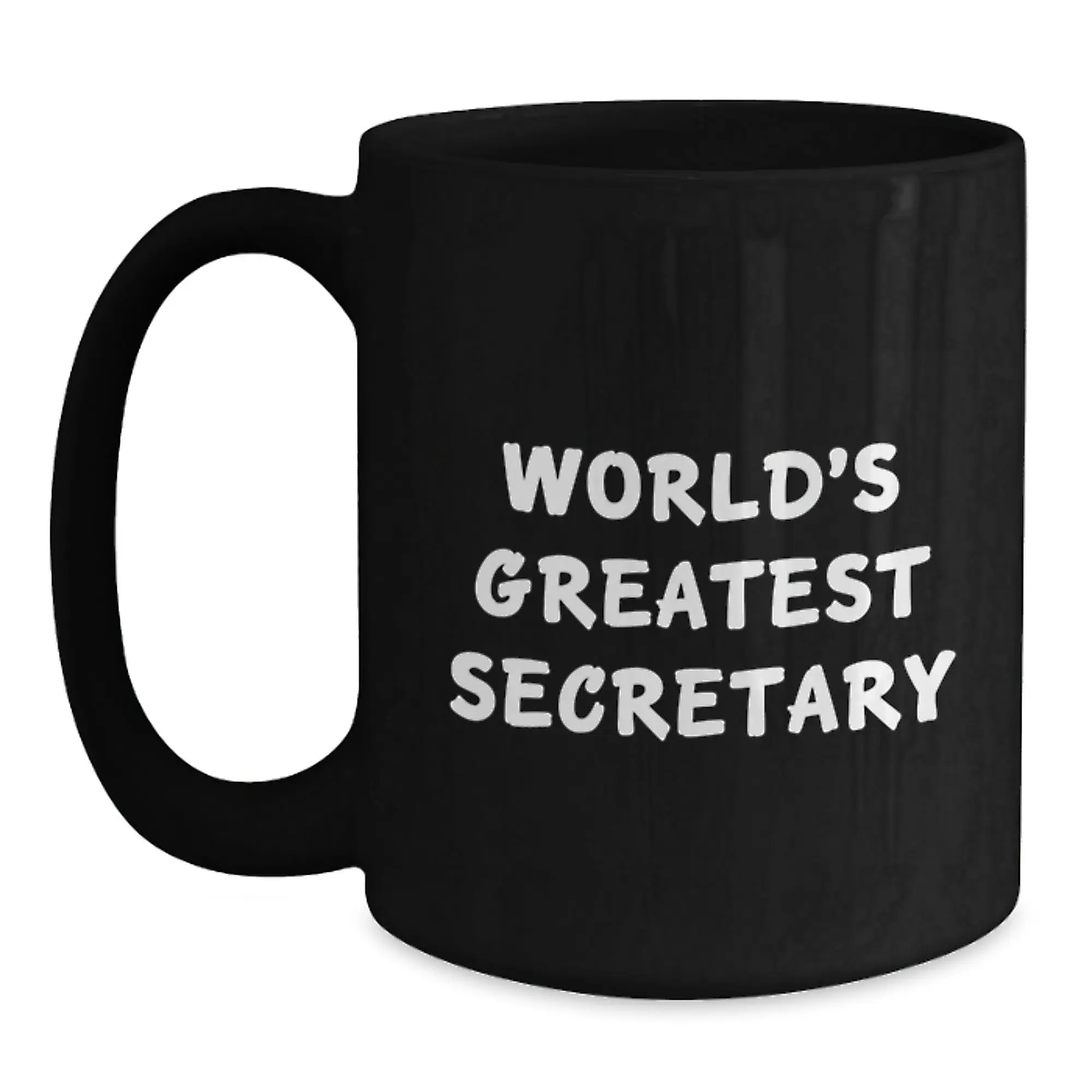 Funny World's Greatest Secretary Black Coffee Mugs for Secretary Dad Gifts from Family, Unique Secretary Gift Ideas for Father's Day - Main