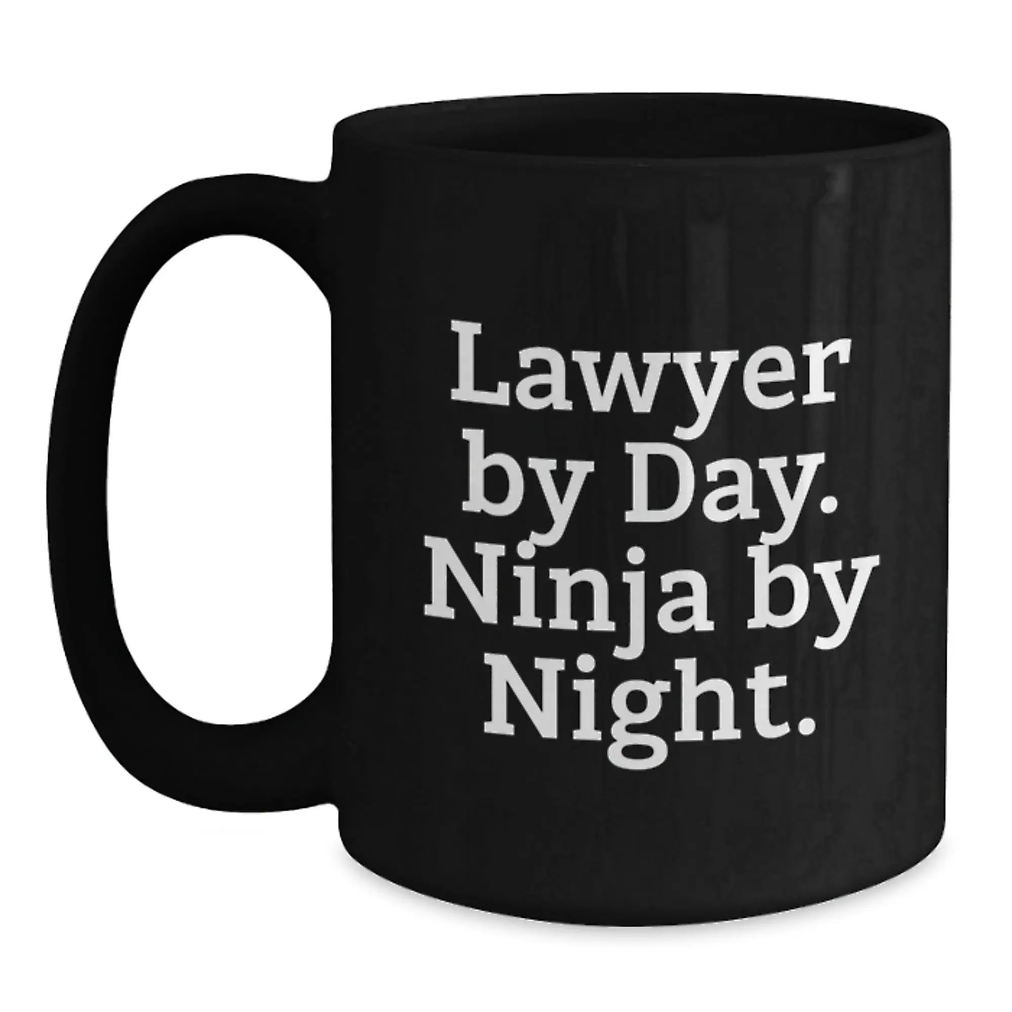 Funny Lawyer Gifts for Men Funny Lawyer by Day Ninja by Night Black Coffee Mug for Lawyer Graduation Unique Gifts from Friends for Lawyer - Main