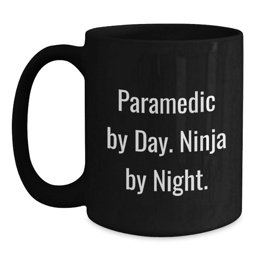 Funny Rescue Worker Gifts for Men, Unique Rescue Worker Black Coffee Mugs, Rescue Worker By Day Ninja By Night Christmas Unique Gifts from Men