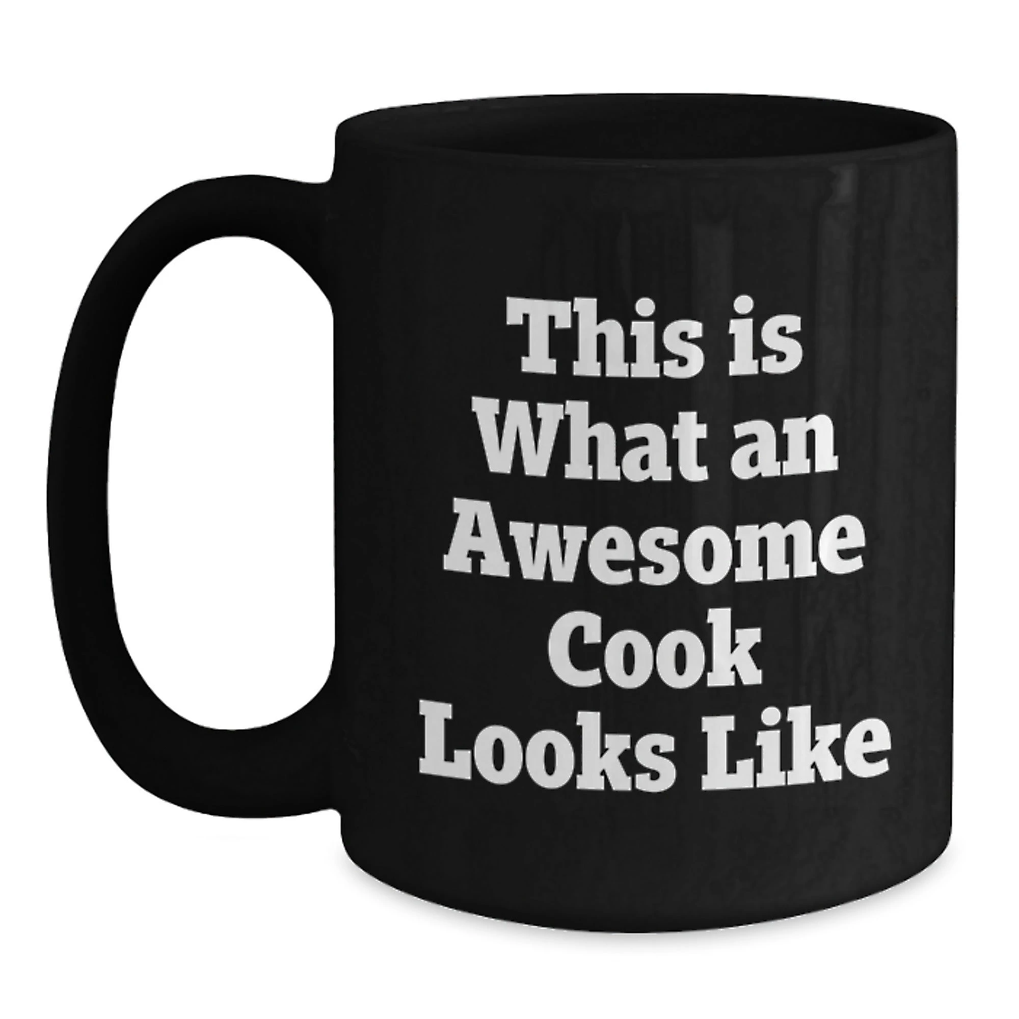 Funny Cook Gifts from Men to Family Friends for Christmas Unique Black Coffee Mug - This Is What An Awesome Cook Looks Like