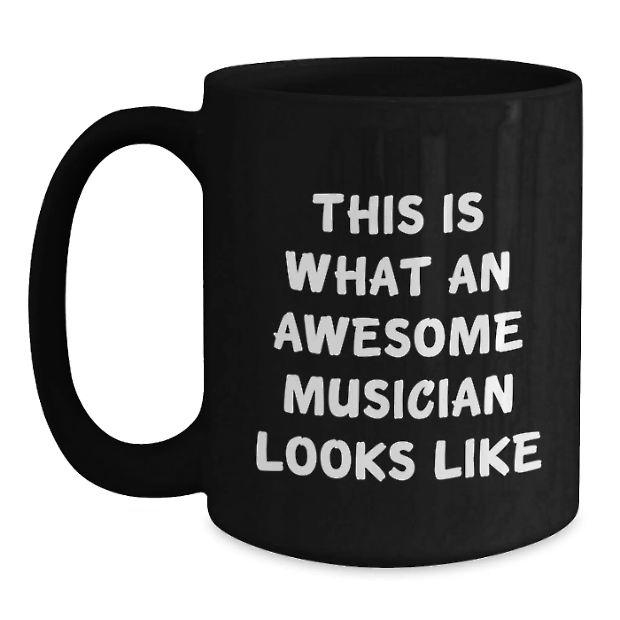 Funny Musician Gifts from Friends for Musician Graduation Unique Mug, This Is What An Awesome Musician Looks Like, Black Coffee Mug Gifts for Musician - Main