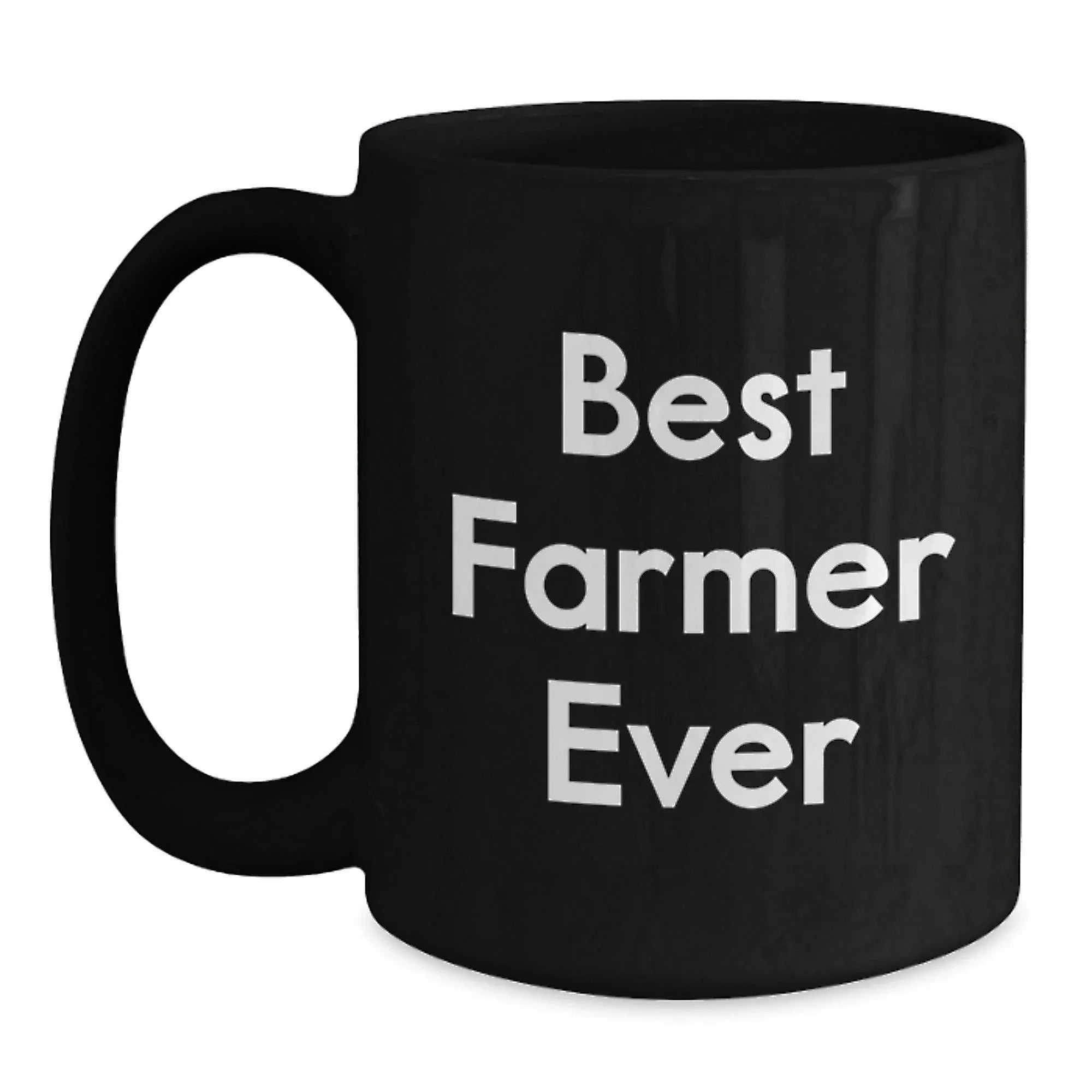 Best Farmer Ever Funny Graduation Gift Gifts from Family to Farmer Friends Unique Black Coffee Mug