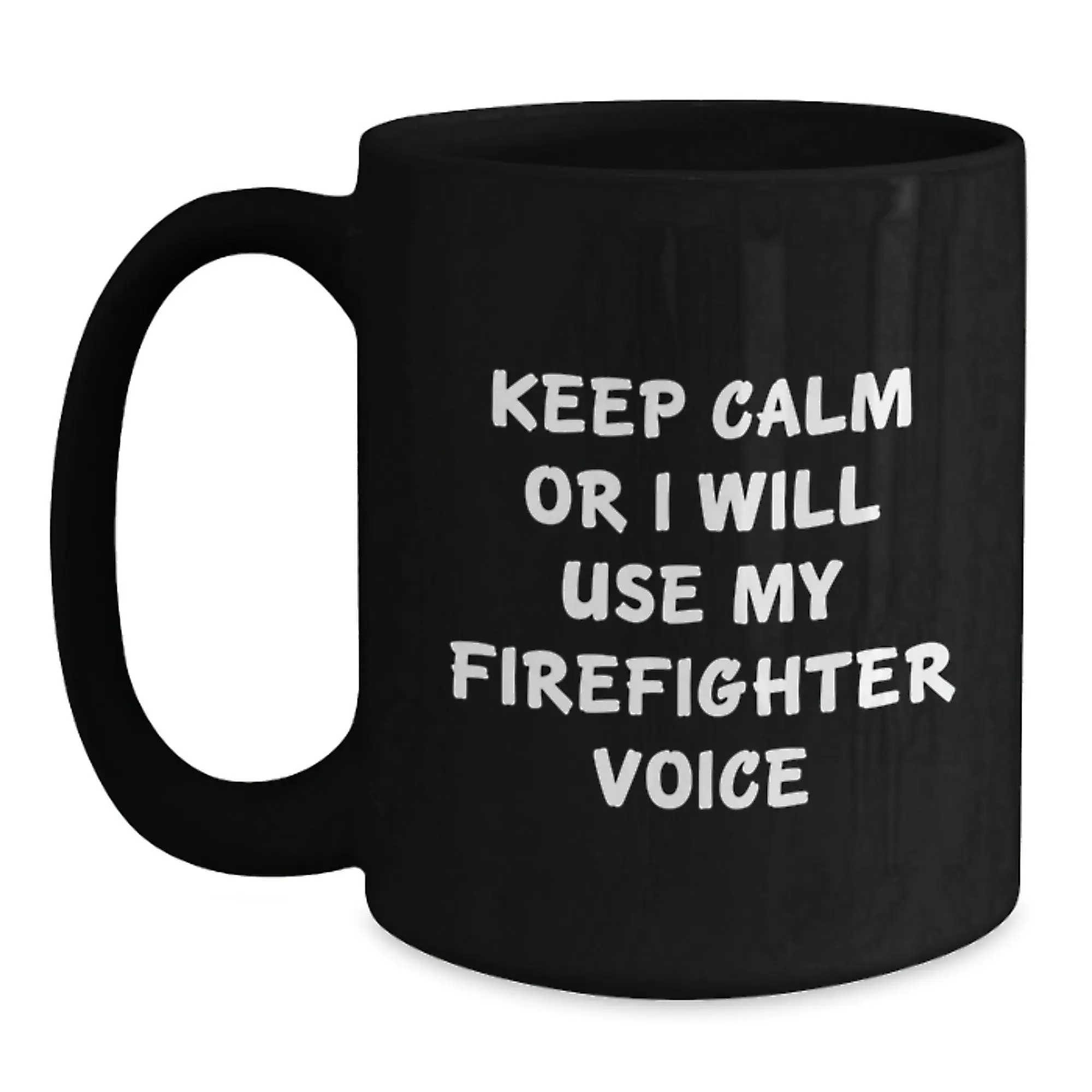 Funny Firefighter Gifts from Men, Black Coffee Mugs for Firefighter Friends, Valentine's Unique Gifts - Main