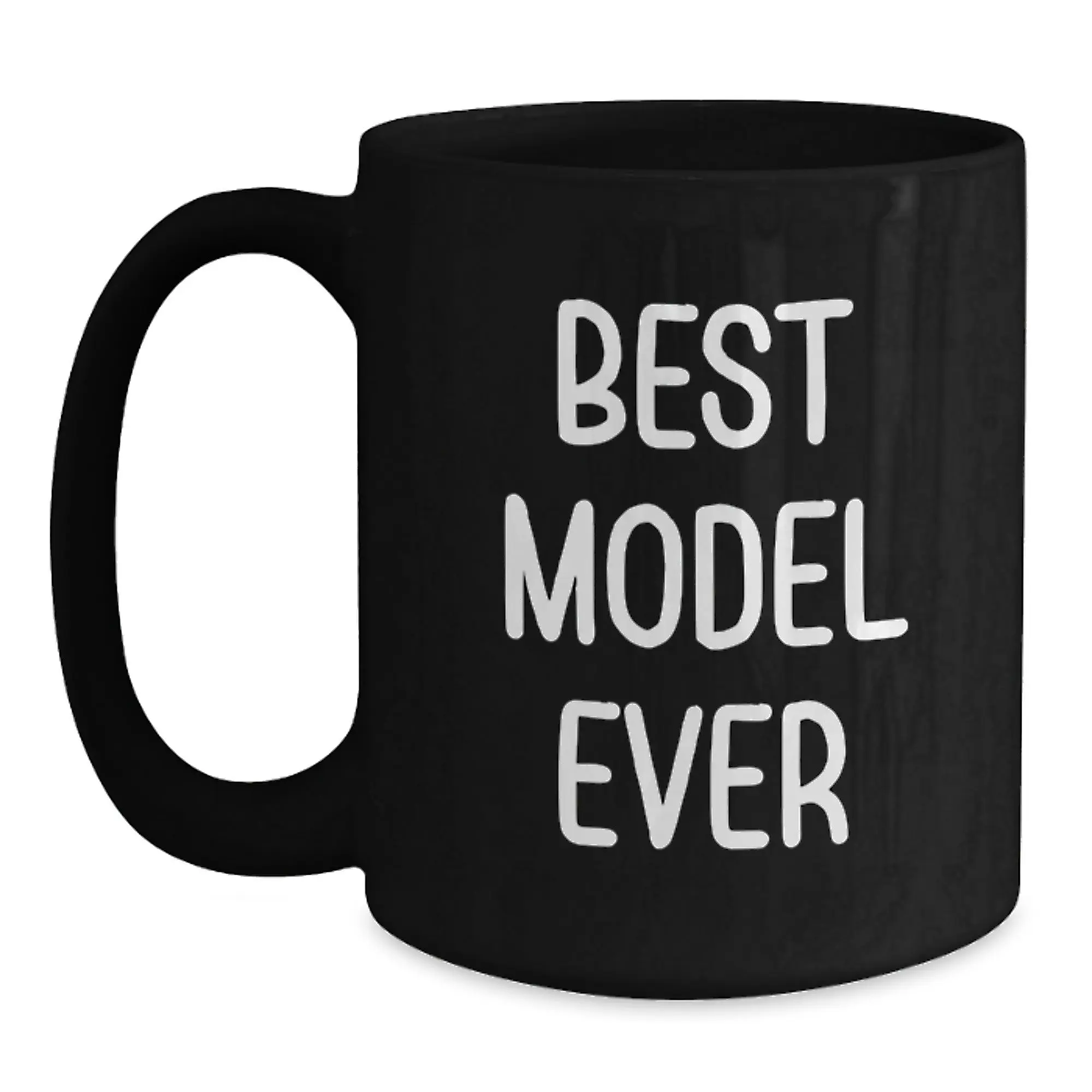 Funny Model Gifts from Men for Best Model Birthday Unique Gifts - Black Coffee Mug for Model Enthusiasts Black Coffee Mug with Funny Quote - Main