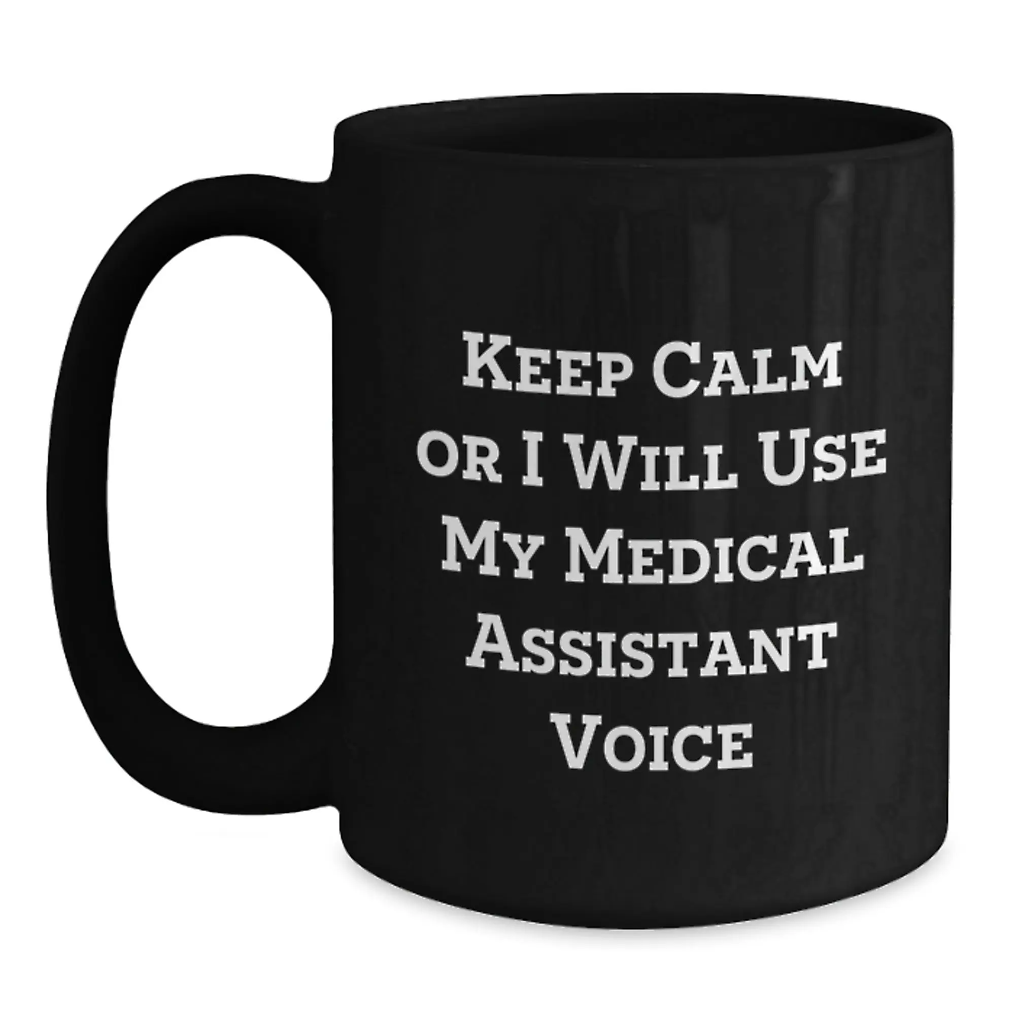 Birthday Gift for Her Medical Assistant Black Coffee Mug Surprise - Main