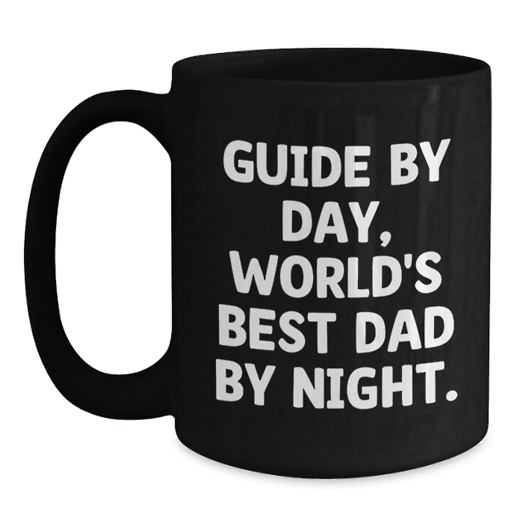 Guide Enthusiast Gifts, Funny Quotes for Men, Black Coffee Mug, Birthday Unique Gifts from Dad, Best for Guide Lovers