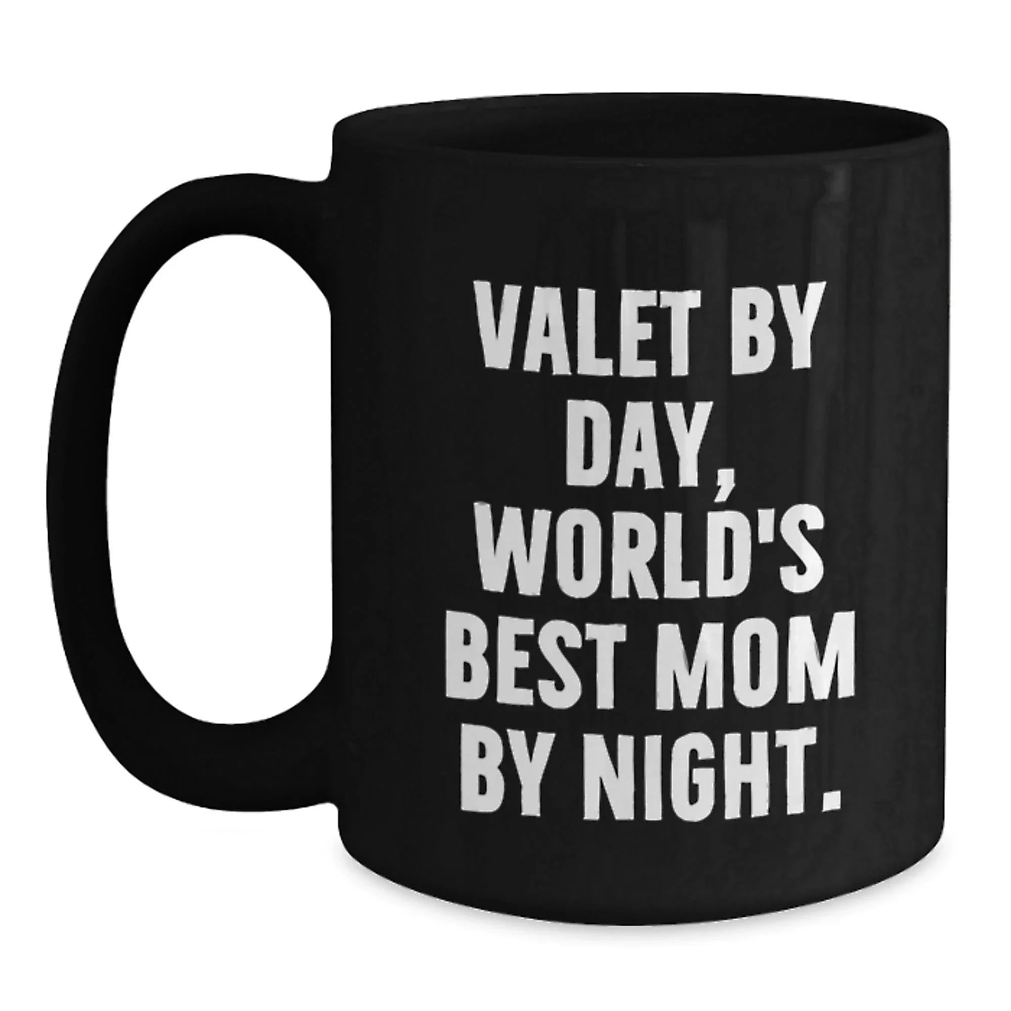 Funny Valet Gifts from Friends for Valet, Black Coffee Mug, Christmas Unique Presents